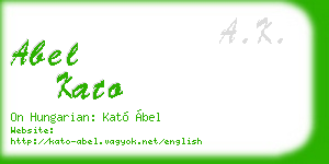 abel kato business card